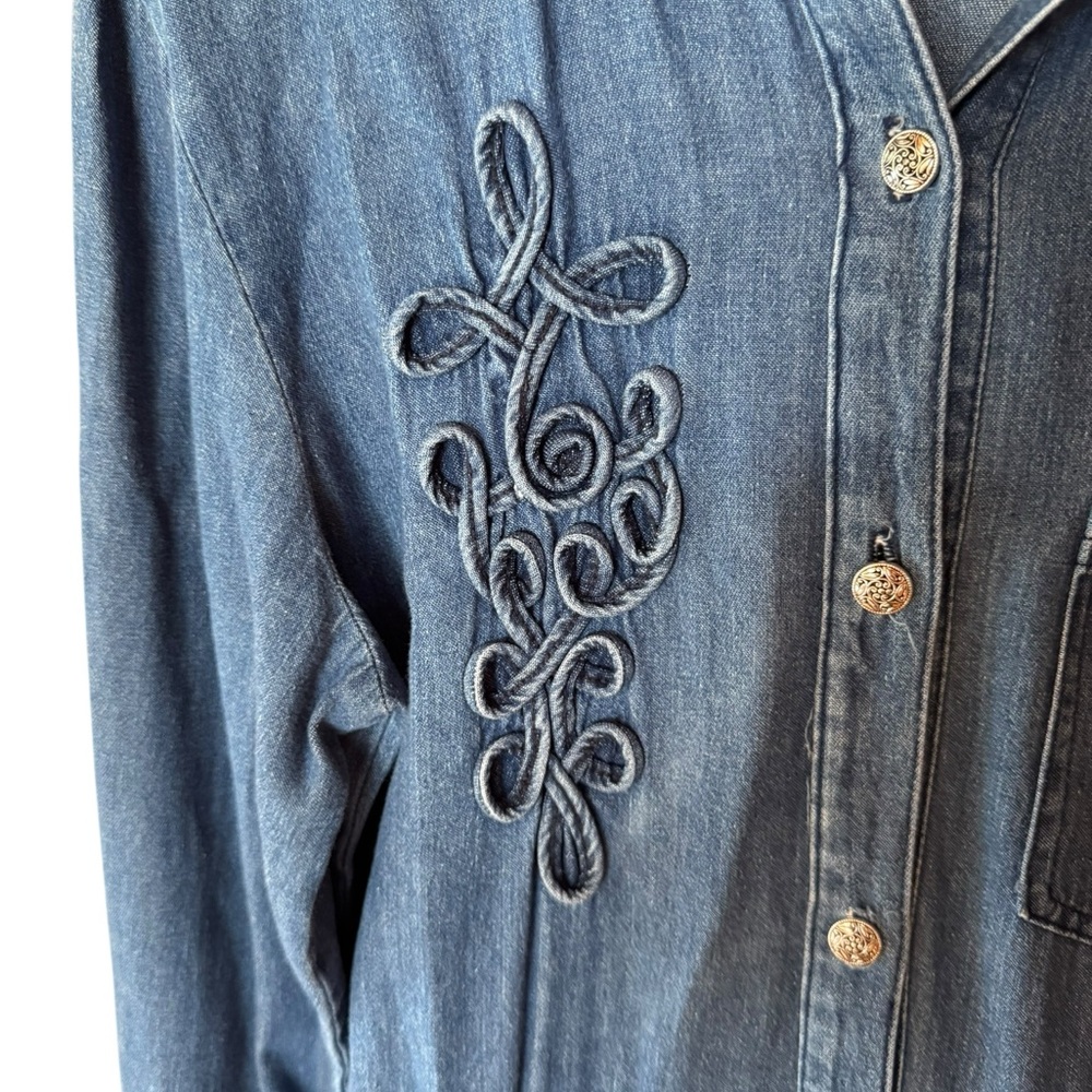 1980s d. Frank 100% Cotton Lightweight‎ Denim Jumpsuit - Picture 3 of 12